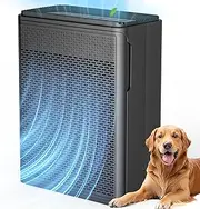 [YARIKI] Air Purifiers for Home and Pets Covers Up to 1500 Sq.Ft, H13 Hepa Filter with Washable Pre-Filter, Pet Hair Dander Smoke Air Cleaner, 22dB Sleep