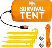 Emergency Tent, 2 Person Survival Shelter, Thermal Mylar, Waterproof, Outdoor Camping Gear and Equipment, Survival Kits, Compact Bivvy Tarp, Includes Paracord and Accessories.