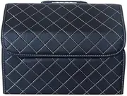 ATATHXHQay Car Trunk Organizer Box Large Capacity Auto Multiuse Tools Storage Bag Stowing Tidying Leather Folding For Emergency Storage Box(Medium)