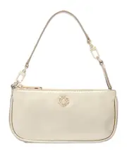 Maje Metallic Leather Clutch