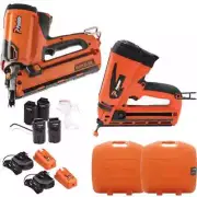 Paslode TWIN FRAMER/FINISH FRAME ANGLE BRAD GUN KIT 4xBatteries PASTWINKIT