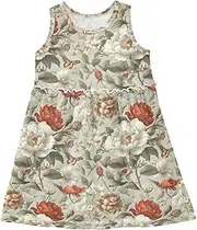 [Caihoyu] Girls' Sleeveless Dress Toddlers Swing Casual Sundresses Play Dresses, Multicolor15, 8 Years
