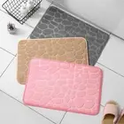 Khaki Memory Foam Foot Mat Non Slip Backing Easy to Clean Highly Absorbent