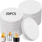 20Pcs Circular Ceramic Wool Sponge Tabletop Fire Pit Bowl to Extend Burning Time