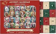 Advent Calendar 2024 Jigsaw, Christmas Advent Count Down Jigsaw Dog Pattern, Family Game Night Puzzle Toy, Countdown Calendar Puzzle Toy, 1000 Pieces