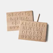 Double-sided alphabet tracing board - solid wood lowercase and uppercase letters
