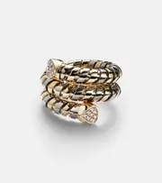 [Marina B] Marina B Trisola 18kt gold and titanium ring with diamonds M gold