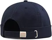 [Generic] Brimless Cap Skullcap Rolled No Visor Beanie Sailor Hat for Big Head