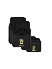 OFFICIAL RICHMOND TIGERS CARPET AND RUBBER CAR MAT SET