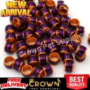 Pigeon Leg aluminum 8mm Rings Bands Foot Bird Chicks Quail PURPLE COLOR