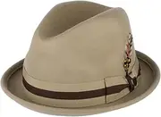 [BRIXTON] Gain Fedora - Sand/Sand/Brown, Brown