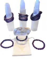 Garnet Crystal Beads 8mm Bracelet Natural Gemstone
