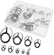 MOTHNUR 45pcs Suit Fly Rod Repair Kit Bags Fishing Gear for Men Fish Pliers Split Rings for Fishing Lures Fishing Tackle Kit Fishing Hook Remover Grippers Fish Hook