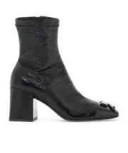 Courrèges Zip Detailed Square Toe Ankle Boots 36,37,38,39,40,41 black