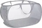 Durable Collapsible Laundry Pop Up Laundry Hamper with Handy Pocket Baskets Mesh