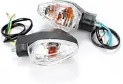 Turn Signal Indicator 1 Pair For Grom MSX 125 2017-2020 E-Mark E4 Motorcycle Amber Light Clear Lens Turn Signals Indicators 12V Bulb Lights (Color : Clear)
