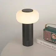 WEILAILUX Small Cordless Table Lamp Rechargeable, Portable Battery Operated Lamp with USB Charging, Touch Dimmable Night Light for Bedroom/Patio/Dinning/Outdoor/Camping (Black), WL-3690