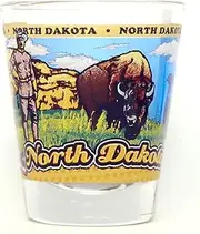 North Dakota State Wraparound Shot Glass Glassware