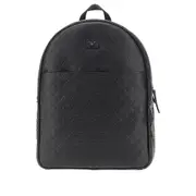 [EMPORIO ARMANI] EMPORIO ARMANI All-over Eagle embossed leather backpack Man One Size One Size Black