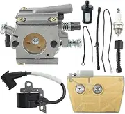 Carbhub Carburetor Carb Fit for STIHL Chainsaw 038 MS380 MS381 038 AV Chainsaw Replace 11191200602, 0000 400 1300, 1119 120 0605 with Ignition Coil Fuel line Filter
