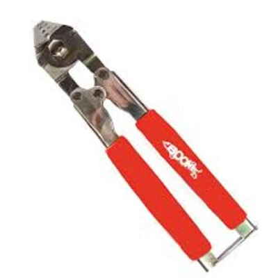Boone 06001 Deluxe Crimper Tool SS, Red Handles, 10"