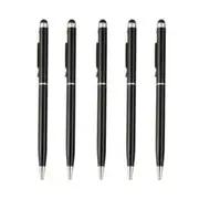 5Pcs Touch Screen Stylus Ballpoint Capacitive Pen For All Phone Tablet Black Styluses