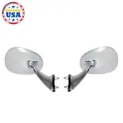 NSU Prinz 30 Sport P1000 TT TTS Chrome Ellipse Oval Shape Door Mirror Pair 58-69