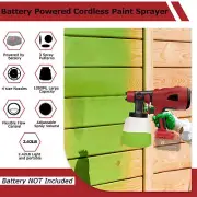 Brushless Handheld Cordless HVLP Paint Sprayer Gun for Milwaukee M18 18V Battery