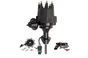 Proflow Distributor Billet Black Ready-to-Run Black Vacuum Advance SB Chrysler 318 340 360 V8 PFEID510R