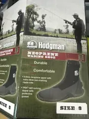 Hodgman Neoprene Wader Shoes 3.5mm Neoprene Upper Size 8 Fishing Gear Black