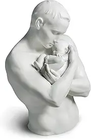 [LLADRÓ] Paternal Protection Figurine. Porcelain Dad Figure.