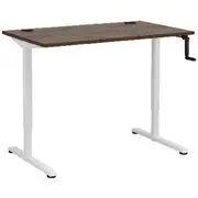 Matrix Manual Height Adjustable 1200mm Desk White/Walnut