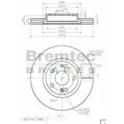 Bremtec Euro-Line GeoZinc Coated Brake Rotor - BDR7780EL