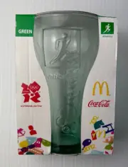 McDonald's Green Coca Cola Coke Glass 2012 London Olympic Games - Soccer - NEW