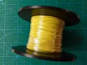 PRO POWER 28AWG UL1571 1C Hook-up Wire, 80C, 30V, YELLOW, 305m, 1000ft Spool
