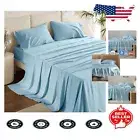 Teal Blue King Size Cooling Bamboo Sheet Set - Soft Deep Pocket for Hot Sleepers