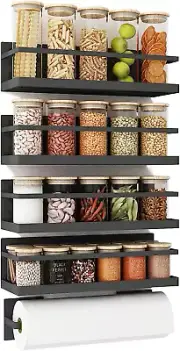 Magnetic Spice Rack for Refrigerator Magnetic Fridge Shelf for Kitchen Spice Org