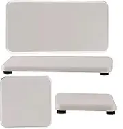 UESJKHOA Quick Drying Stone Tray, Set of 4 Pebble Sink Tray, Water Absorbent Tray, for Kitchen Soap Holder and Bathroom Organizer (Stone -4)