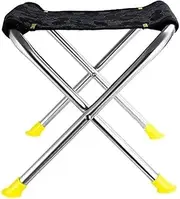 Portable Stool, Black Camping Stool Barbecue Stool Easy to Store Folding Stool Garden Chairs for Outdoor Walking Hiking Fishing