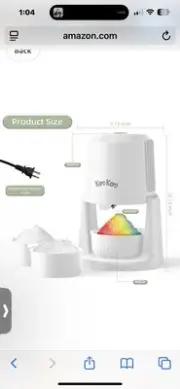 Kero Kero Snow Cone Machine - Electric Shaved Ice Shaver. Perfect For Summer!