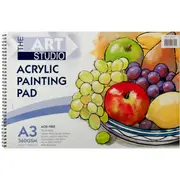 The Art Studio 360gsm Acrylic Painting Pad A3 10 Sheets