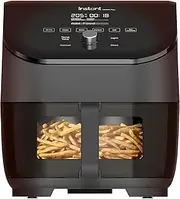 [Instant] Vortex Digital Air Fryer with Single ClearCook Drawer and 6 Smart Programmes - Air Fry, Bake, Roast, Grill, Dehydrate, Reheat, Large Capacity - 5.7L, Black - 1700W