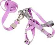 DECOMELODY Pet Harness Leash Small Dog Harness and Leash Set 2X Metal D-Rings Comfortable for Training Walking