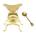 Bee Honeypot, with Spoon Decor Decoration Bee Shaped Storage Pot Honey Container