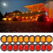 20pcs Mini Round Marker Lights 3/4"LED Truck Trailer Bullet Side Clearance Light (for: Mini)