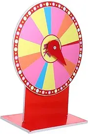 Totority Fortune Rotating Prize Wheel DIY Game Raffle Turntable for Party Tabletop Prize for Home Entertainment