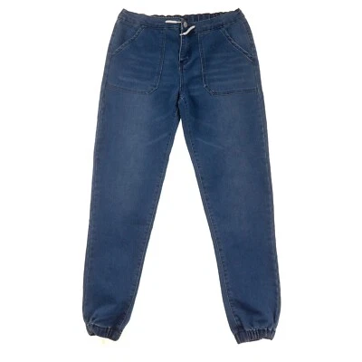 Forever 21 Tapered Leg Blue Jeans Kids Girls 13/14 Pull On Drawstring