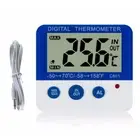 Digital Fridge Thermometer with Alarm and Max Min Temperature Easy to Read LCD D