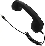 LOPUNER Retro Adjustable Tone Cell Phone Receiver Handset Radiation Classic Black Design for Enhanced Call Comfort and Compatibility