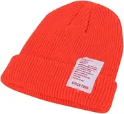 [MUCKLILY] Boy Girl Autumn Hat Knitted Hat Super Soft Breathable Stylish Knitted Cap for Newborns Orange